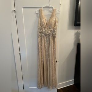 Floor length sequined gown